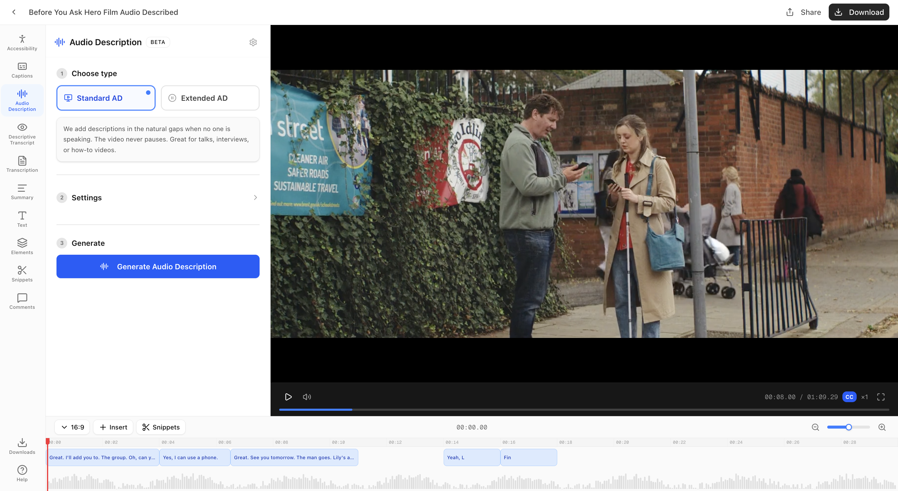 Version 2 automation-first interface with Standard or Extended AD selection and one-click generation